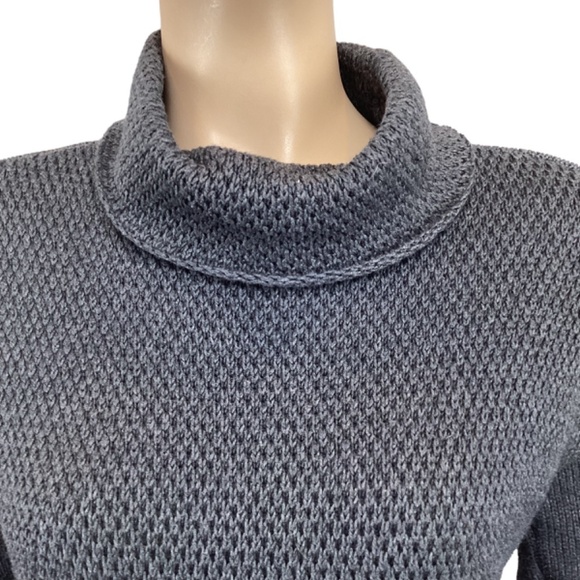 Athleta Breckenridge Charcoal Waffle Knit Pullover Sweater‎ size XS Xsmall Cowl - Picture 6 of 10